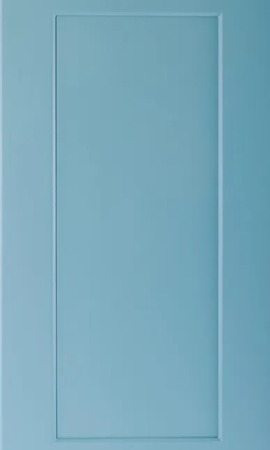 Cyan cabinet finish sample