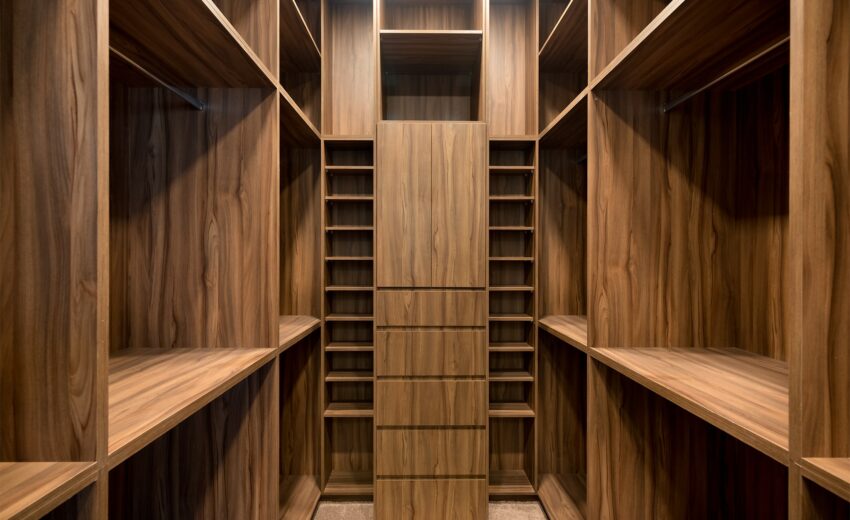 Dark Brown Custom Closet: Ample Storage